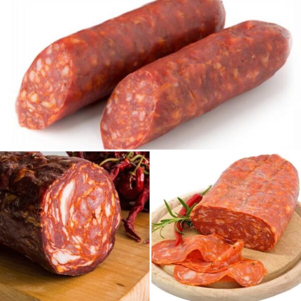Tulinen salami, myymälässä