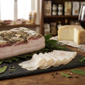 Lardo di Colonnata, myymälässä