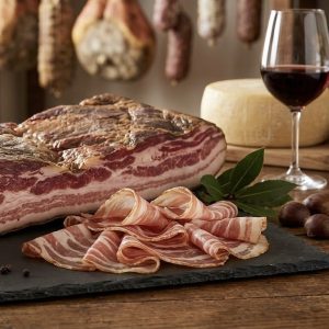 Savustettu Pancetta, myymälässä
