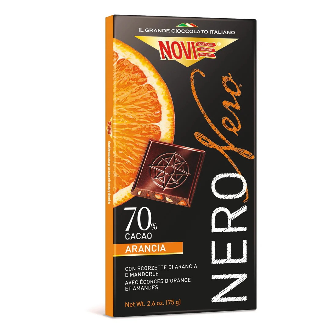 Novi Nero Nero Orange & Almond (70%) 75g, Novi