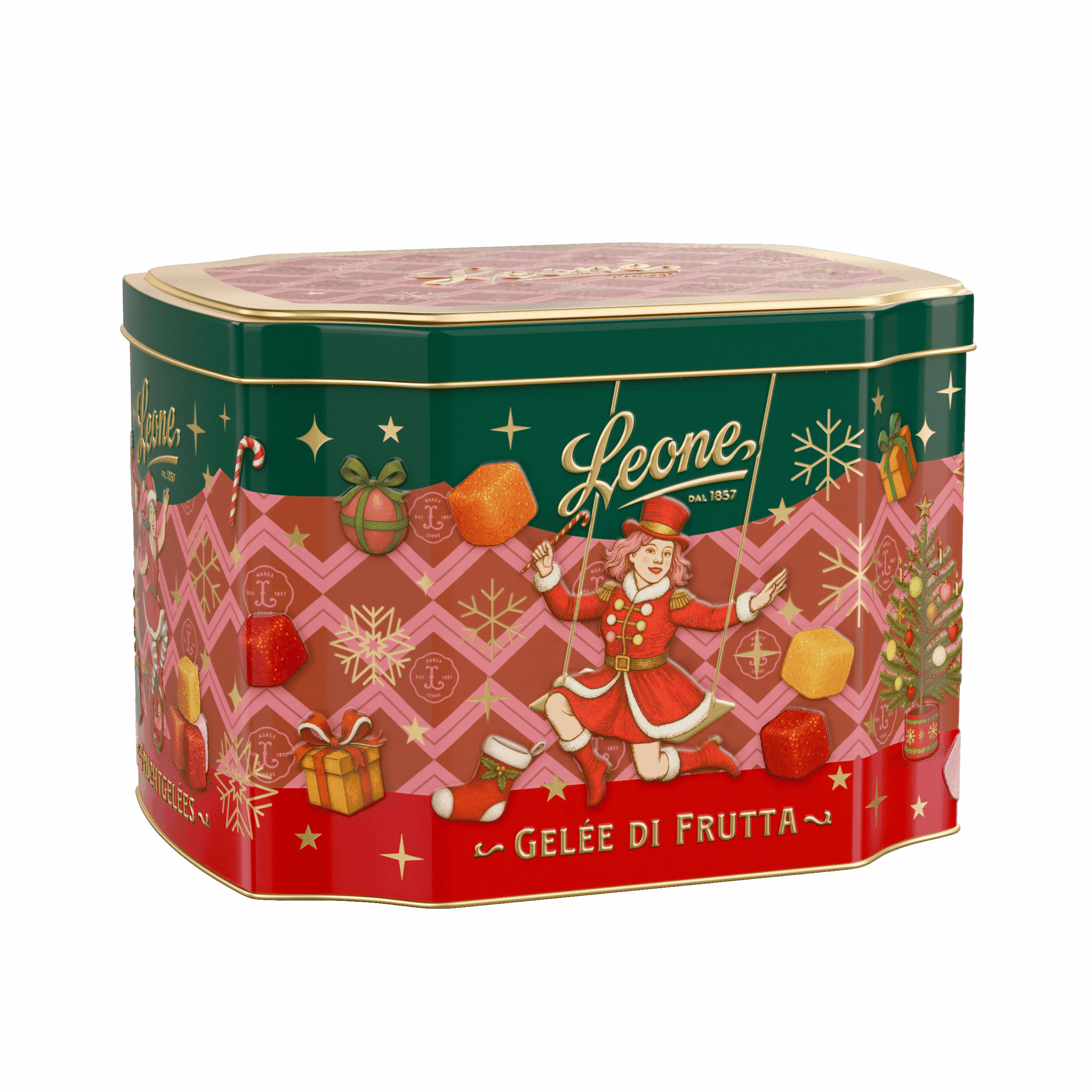 Metallirasia, Dream Xmas Circus, valikoima hedelmägelée-makeisia 150g, Pastiglie Leone