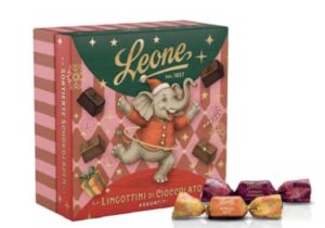 Dream Xmas Circus Cioccolatini assortiti al latte e fondente 100 g, Pastiglie Leone